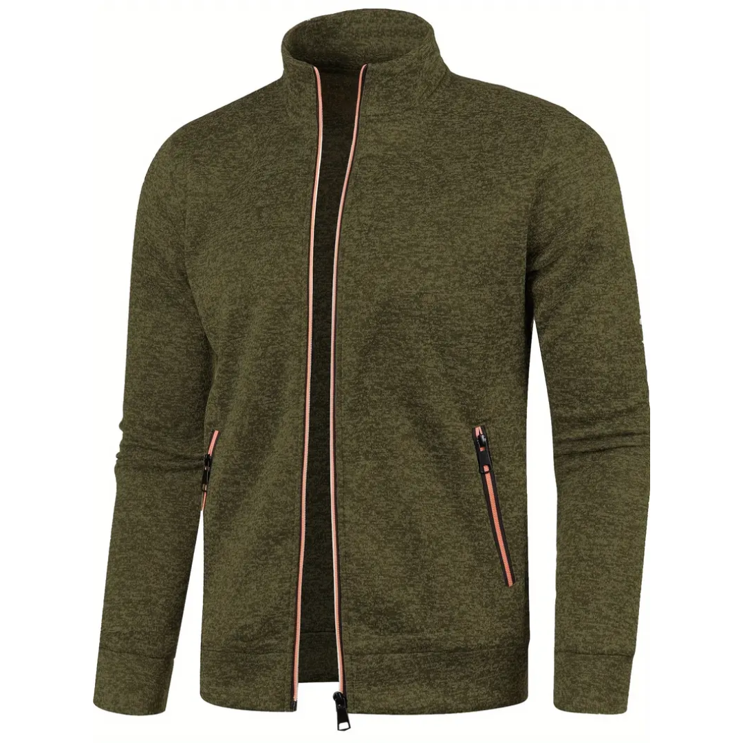 Clive Classic Zip-Up Knit Jacket