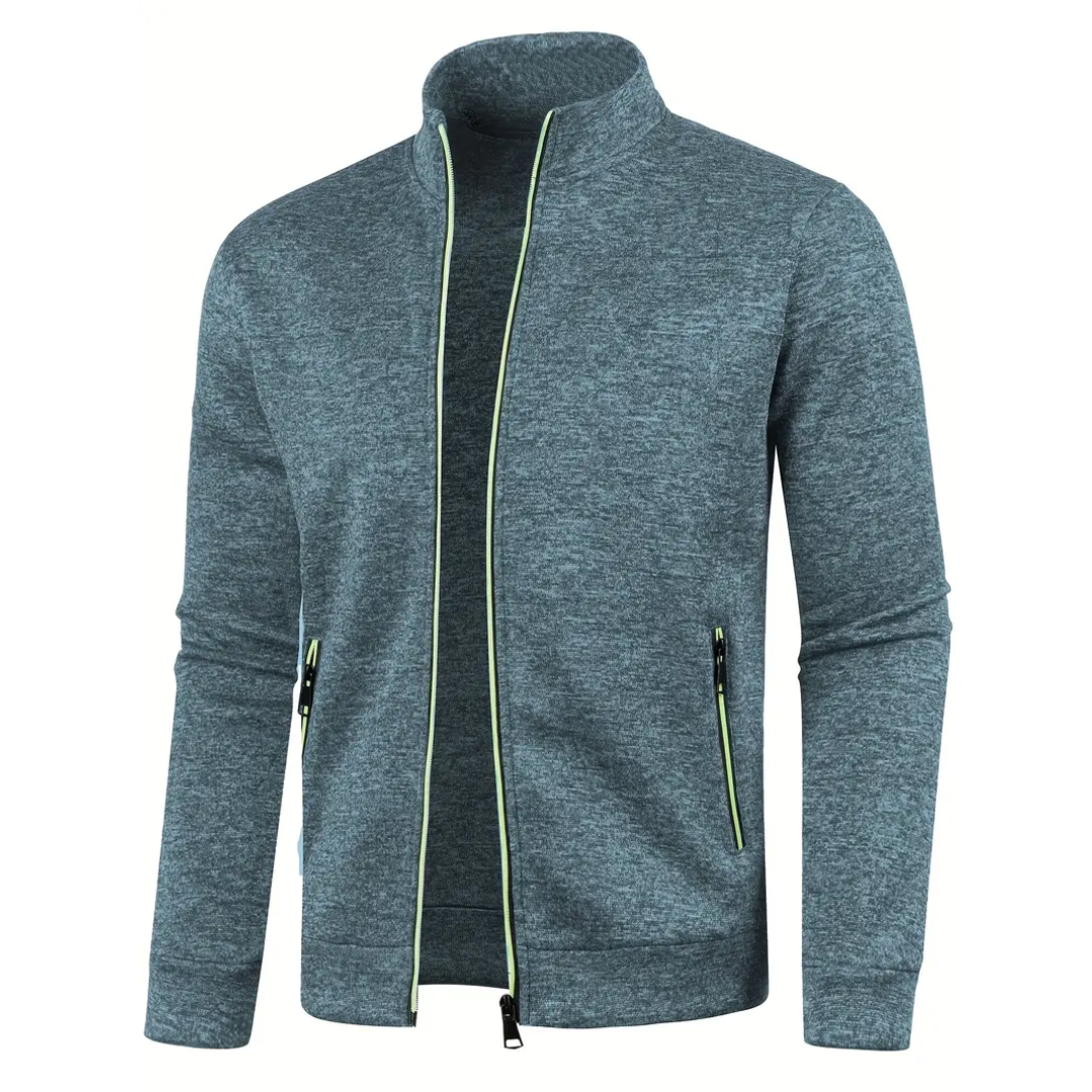 Clive Classic Zip-Up Knit Jacket
