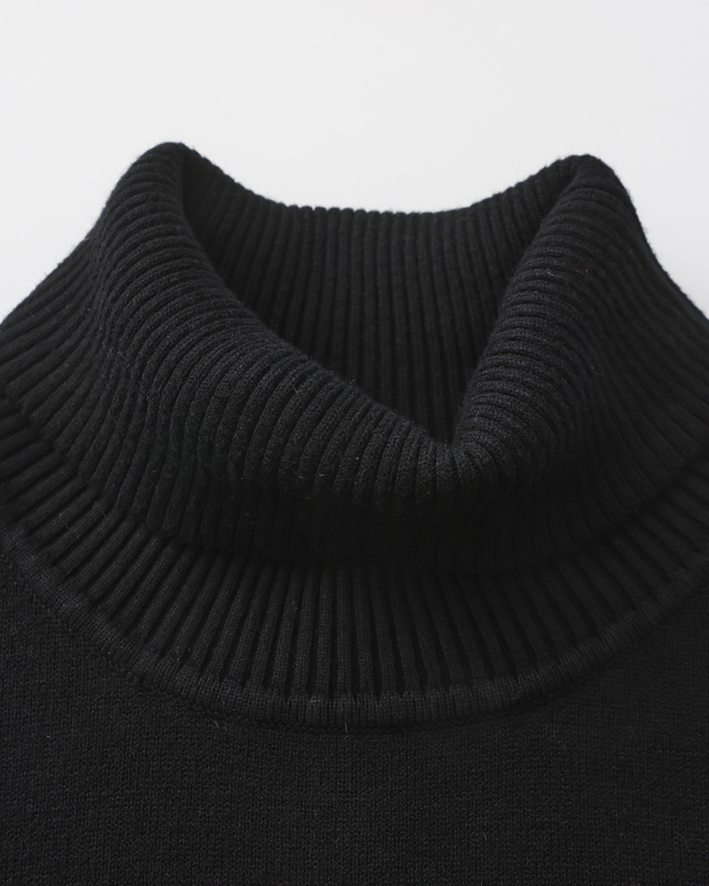 Elegant Merino Wool Roll Neck Sweater