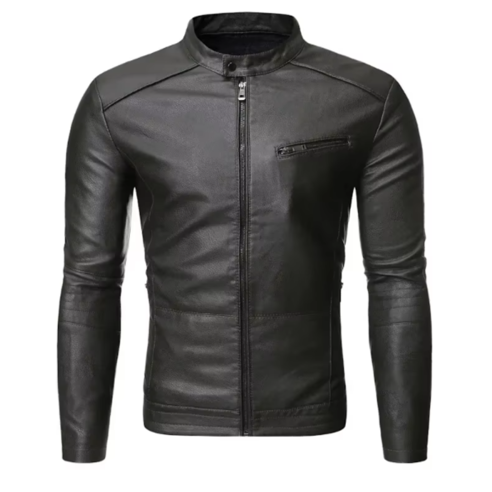 Classic Slim Fit Leather Jacket