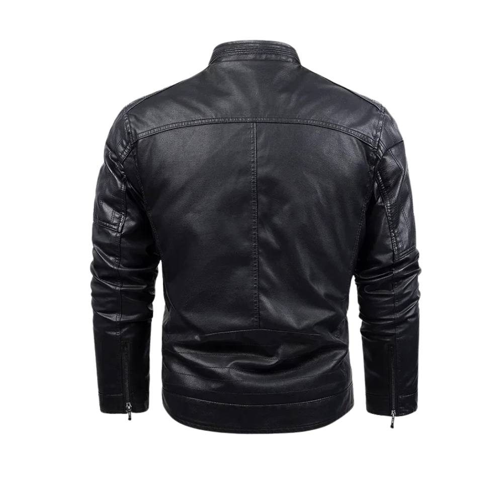 Fleece-Lined Shearling Leather Jacket
