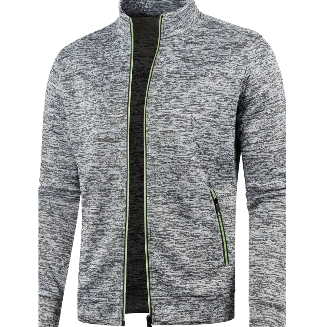 Clive Classic Zip-Up Knit Jacket