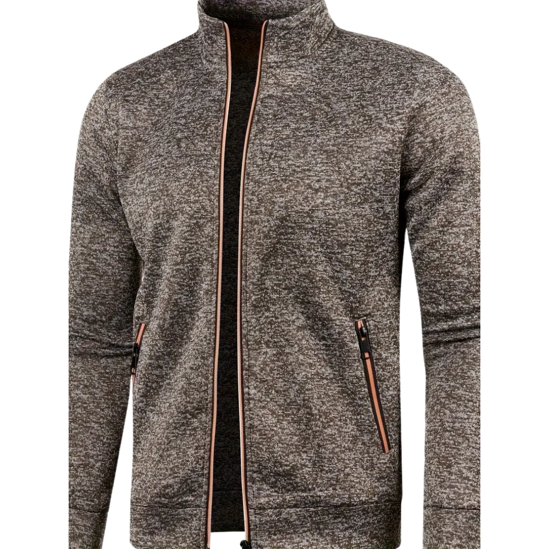 Clive Classic Zip-Up Knit Jacket
