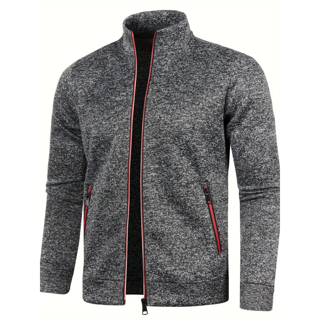 Clive Classic Zip-Up Knit Jacket