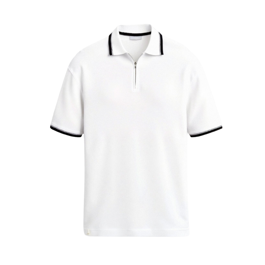 NOBA gestricktes Quarter Zip Golf Polo