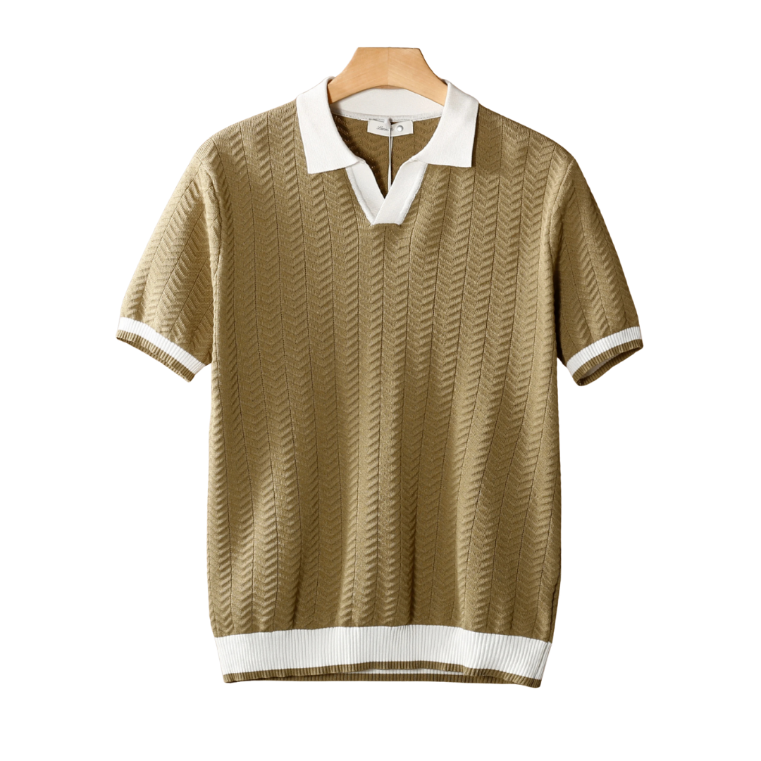 NOBA POLOSHIRT MIT KONTRASTSTRUKTUR