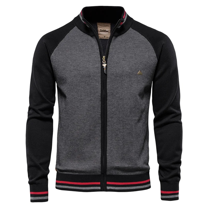 Elegant High-Neck Zip Sweater