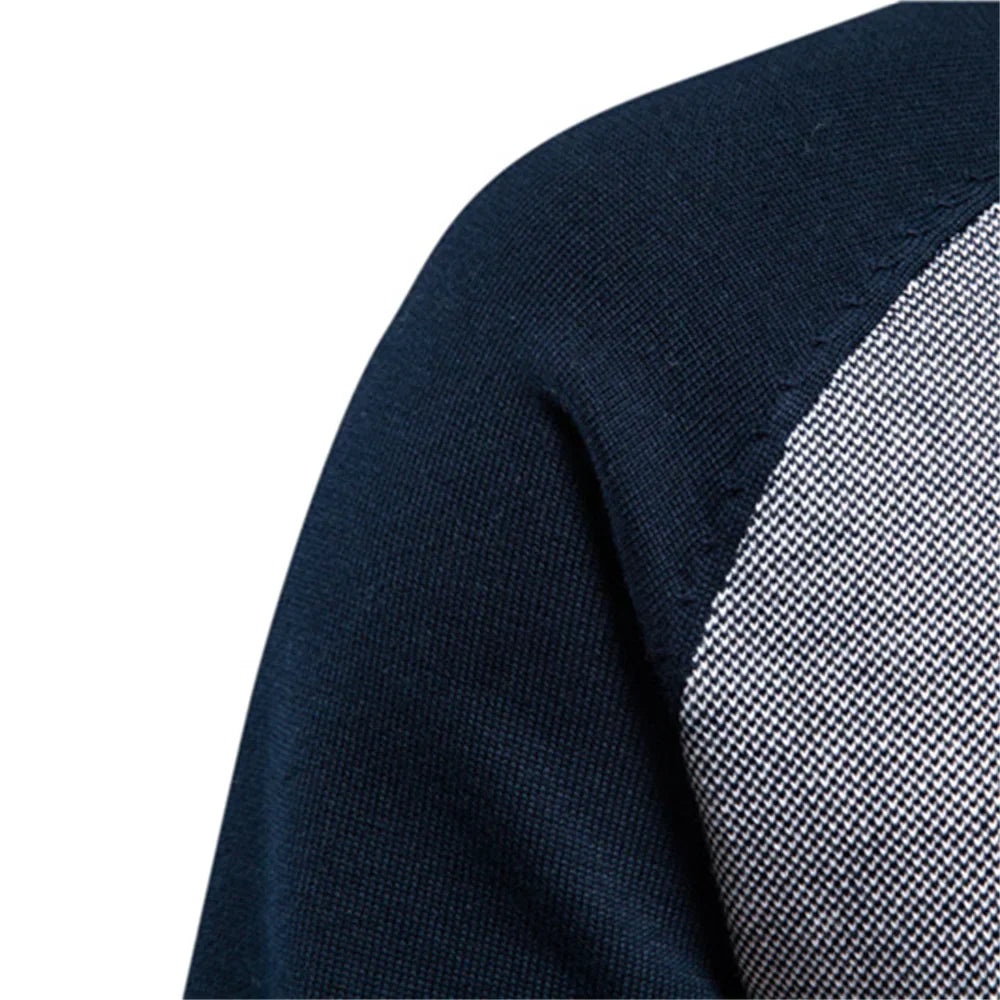Elegant High-Neck Zip Sweater