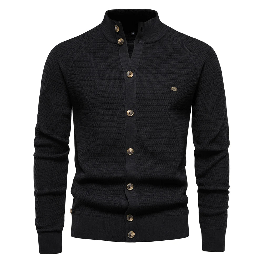 Cárdigan minimalista con cuello redondo