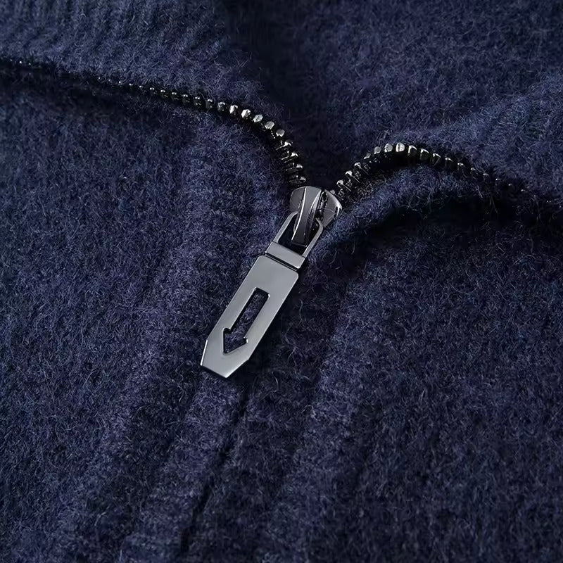 PULLOVER MIT VIERTELREISSVERSCHLUSS AUS 100% KASCHMIR
