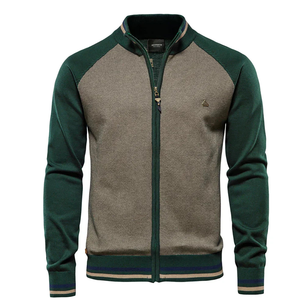 Elegant High-Neck Zip Sweater