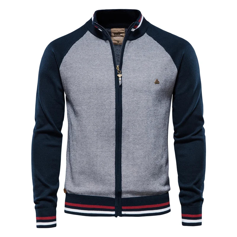 Elegant High-Neck Zip Sweater