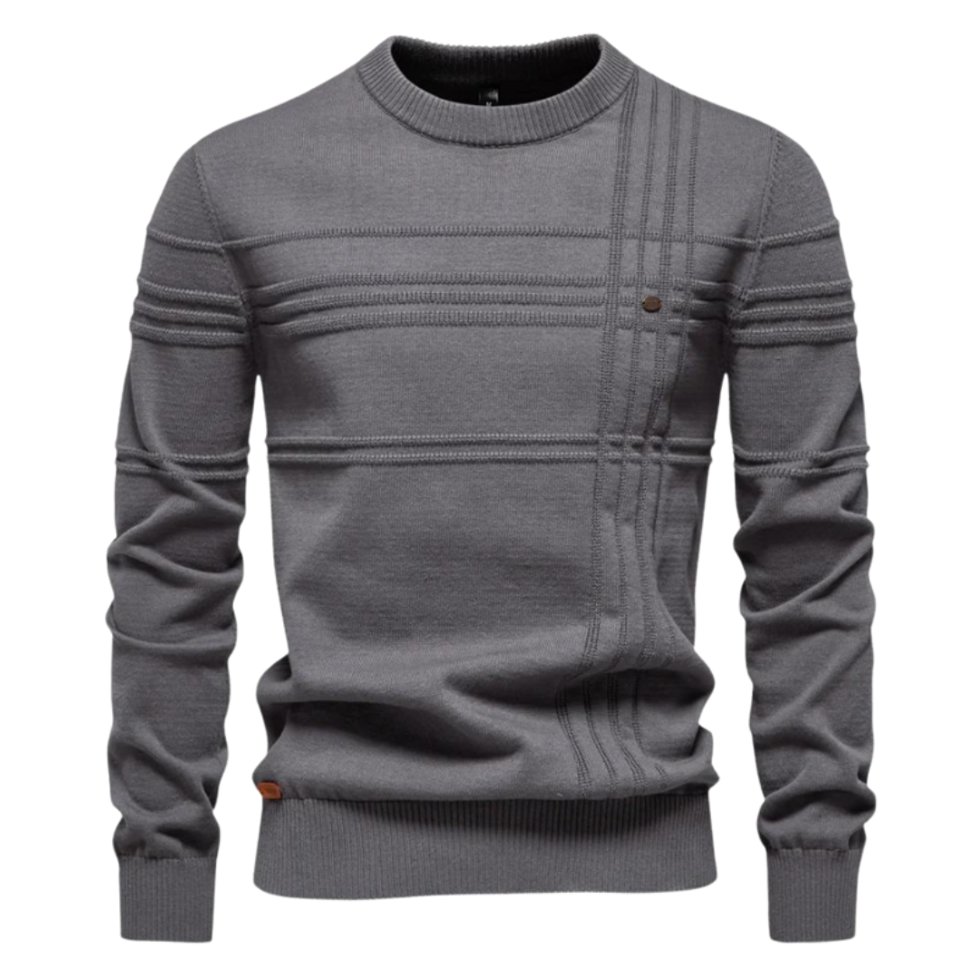 Premium Checkered Knit Sweater