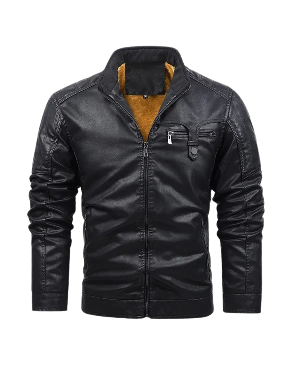 Fleece-Lined Shearling Leather Jacket
