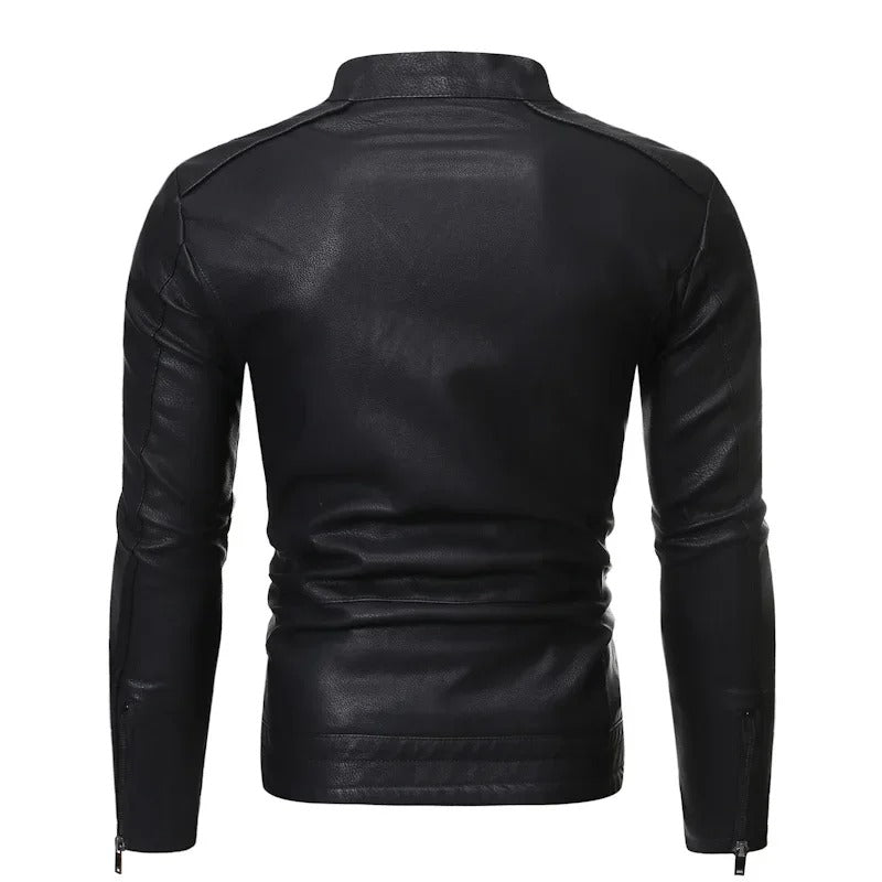 Classic Slim Fit Leather Jacket