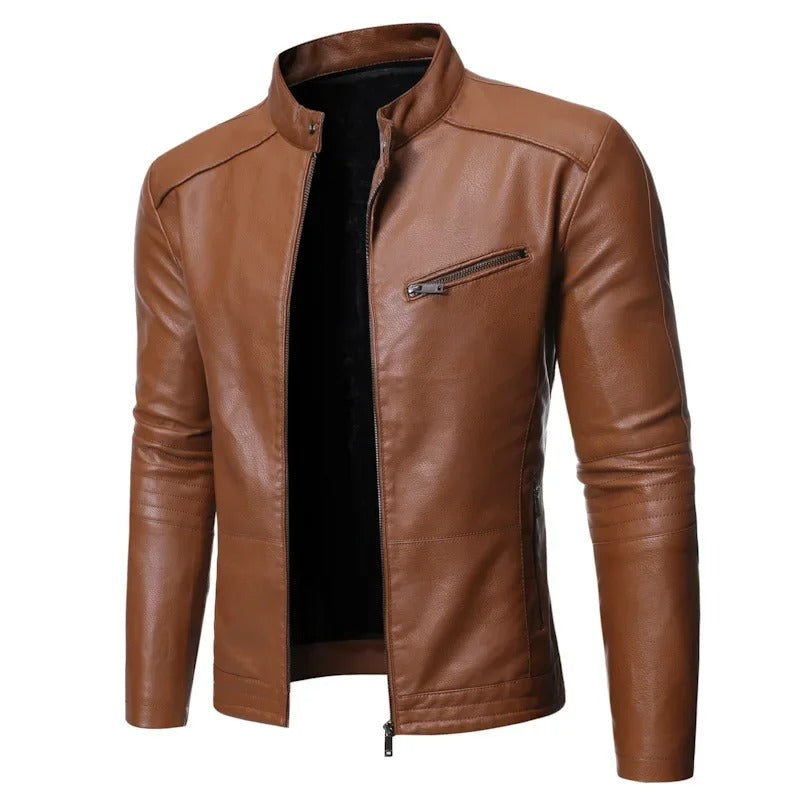 Classic Slim Fit Leather Jacket