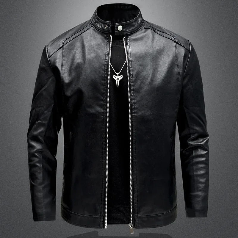 Double-Zip Tailored Moto Jacket
