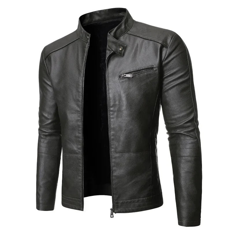 Classic Slim Fit Leather Jacket