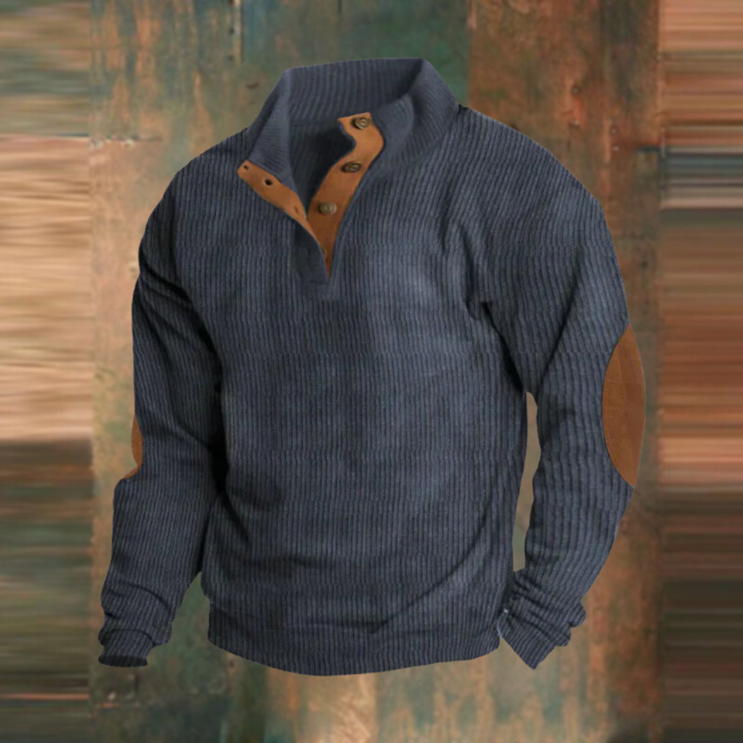 Sudadera informal de cuello alto y manga larga