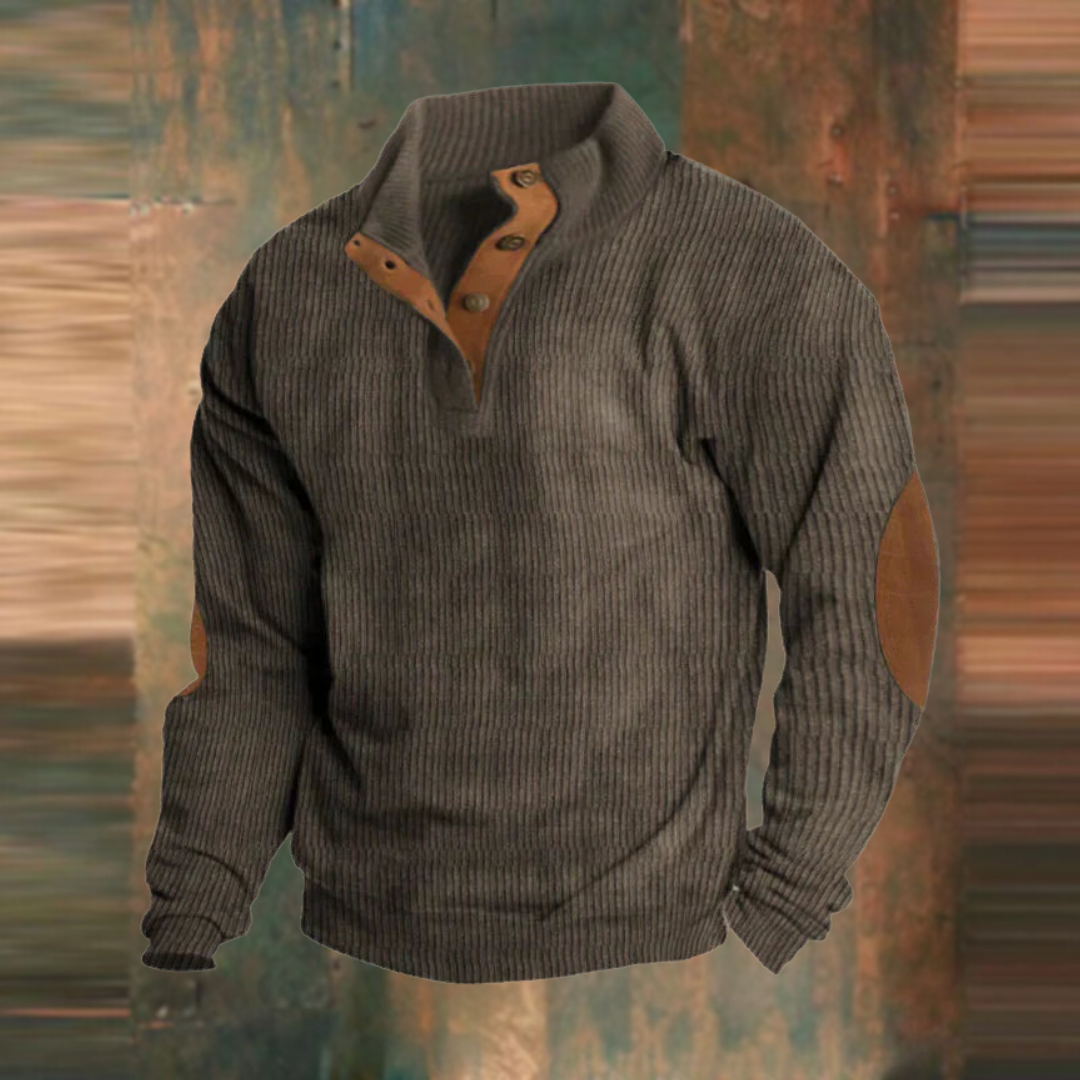 Sudadera informal de cuello alto y manga larga