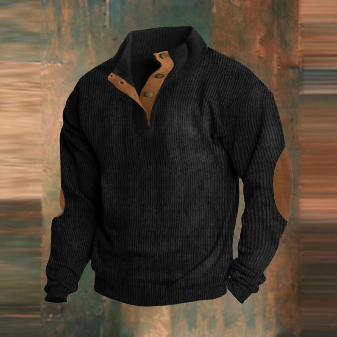 Sudadera informal de cuello alto y manga larga
