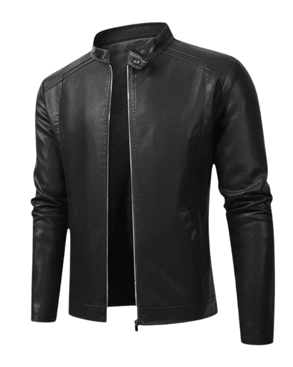 Double-Zip Tailored Moto Jacket