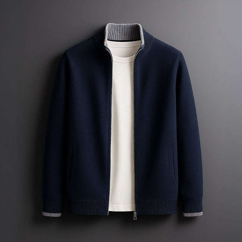 ZIP-UP KNIT JACKET